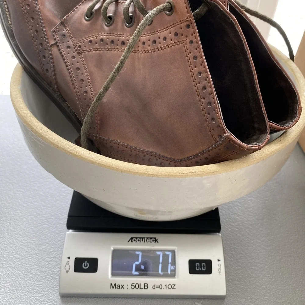 Steve Madden Mens Evander Leather Wing Tip Ankle Boots Size 9.5 Dressy Casual - Picture 10 of 10